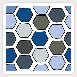 Hexagon doodle pattern Sticker